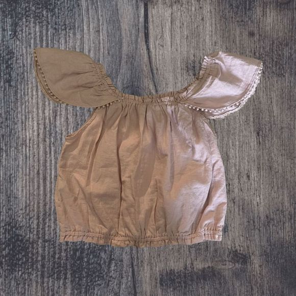 Abercrombie & Fitch Ruffle Poplin Top Womens Size Medium - Picture 2 of 4